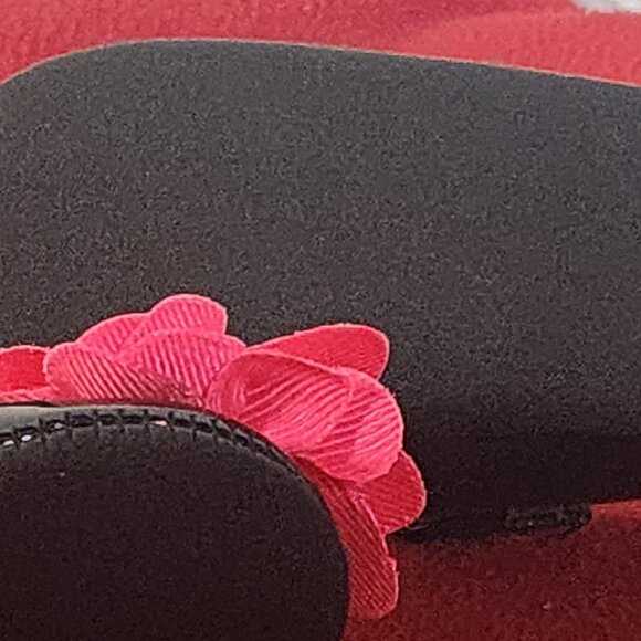 Tendertoes Black Patent Leather Fascia Flower Detail Infant Velcro Dress Shoe 2 - Picture 13 of 16